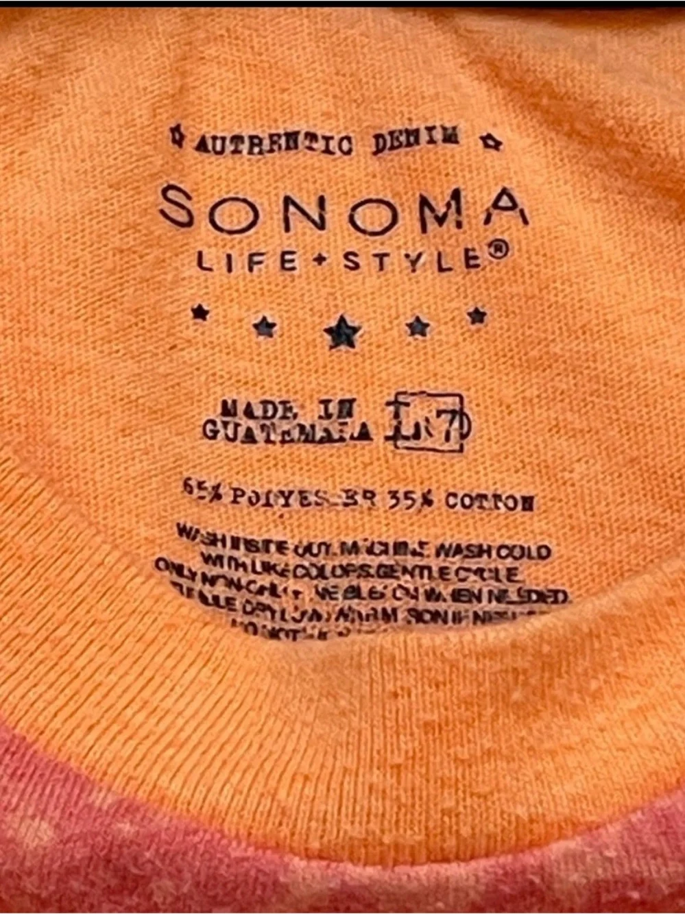Sonoma Orange Surf Short Sleeve Graphic T-shirt, size 7